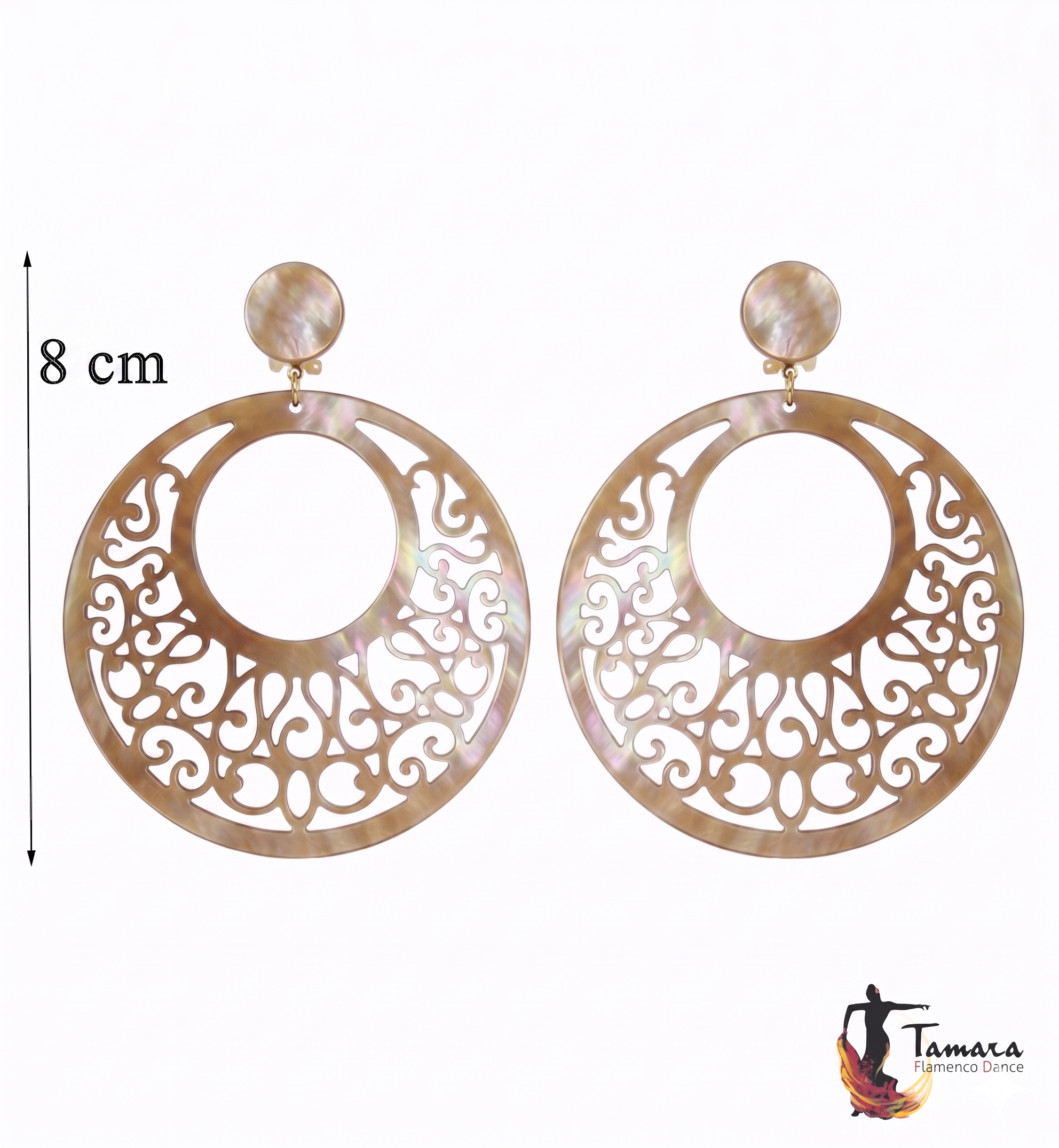 Pendientes 8 cm Nacar Nacar Bison