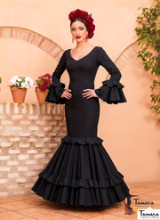 Traje de flamenca Pasion Negro Talla 40 Negro