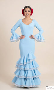 Traje de flamenca Sarita Celeste