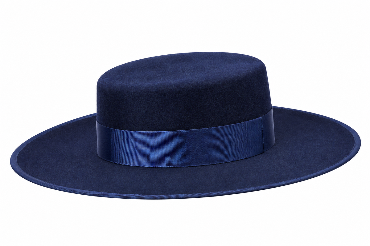 Sombrero Cordobés Alta calidad 180 gr Infantil/Cadete ( T: 51/52/53) 52 cm Azul marino