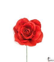 Flor flamenca con Tul - 14 cm Rojo