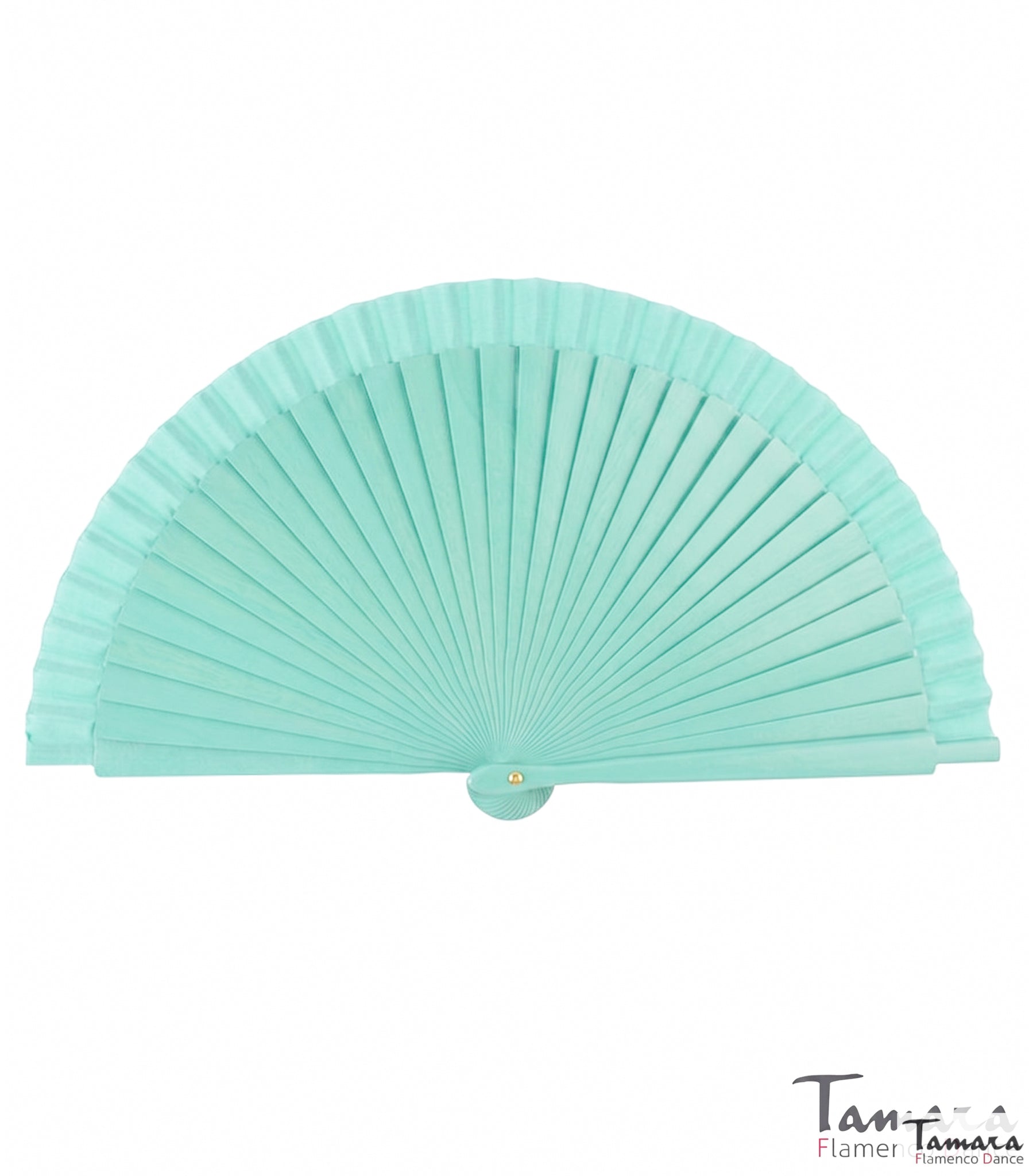 Abanico flamenco pequeño (19 cm) Verde Agua