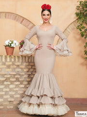 Traje de flamenca Alborea Camel