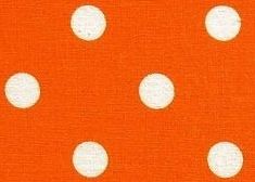 orange white polka dots 