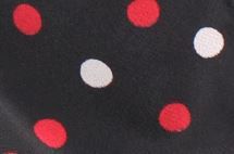 White, red & black polka dots