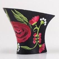 Hand painted: Casilda Red and black